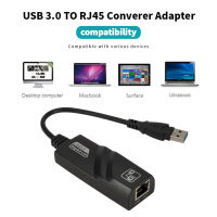 Network Adapter USB 3.0 to RJ45 Gigabit Ethernet Lan 10/100/1000 Mbps แปลง USB3.0 เป็นสายแลน ไดรเวอร์ในตัว For PC