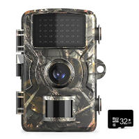 16MP 1080P Wildlife Hunting Trail and Game Camera with 16GB/32GB TF Card Motion Activated Security Camera IP66 Waterproof Outdoor Infrared Night Vision Hunting Scouting Camera