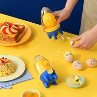 Centrifugal Force Egg ShakeMixer Silicone Yolk Egg White Mix Manual Tool Egg Scrambler Convenient Golden Egg Maker For Kids