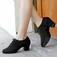 hot【DT】 Jazz modern dance shoes women sneakers for girls ladies ballroom with close toe 3/5cm Heels