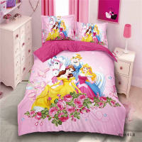 Purple Sofia Princess 3D Bedding Set for Girls Bedroom Decor Twin Quilt Duvet Cover Set Single Bed Sheet Baby Kids Home Linens