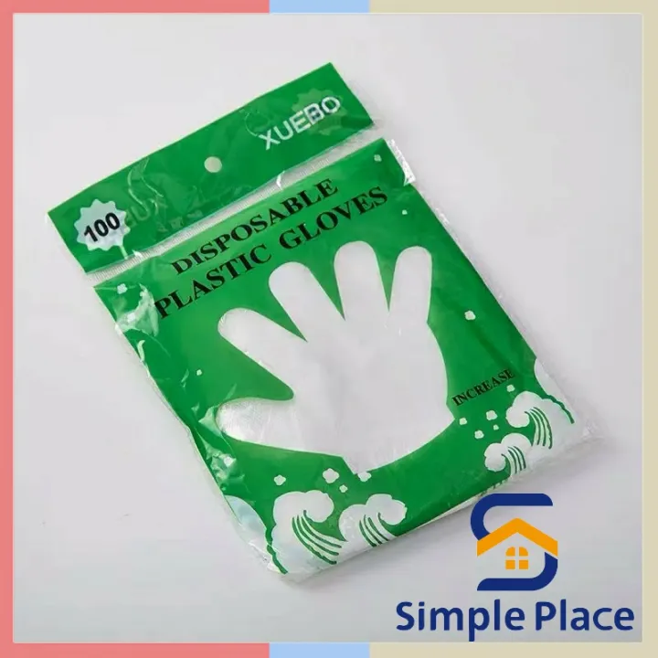 100Pcs/Pack High Quality Disposable Plastic Gloves Lazada PH
