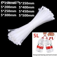 100Pcs Self-locking Plastic Nylon Tie White 5x150 5x200 5x300 Cable Tie Fastening Ring Wraps Strap Nylon Cable Tie cable ties