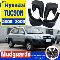 JHTJHNDTGFJHND 4Pcs รถด้านหน้าด้านหลัง Fender Flares สำหรับ HYUNDAI TUCSON 2005 2006 2007 2008 2009 Splash Guards Mudflaps Mudguards Mud Flaps