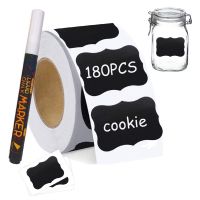 180pcs/roll Pantry DIY Restaurant Chalkboard Label Sticker Erasable Self Adhesive Waterproof Reusable Home Office With Chalk Pen