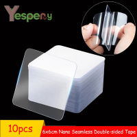 YESPERY 10Pcs ที่มีประสิทธิภาพ Non-Mark เทปสองด้านโปร่งใส Sticky Anti-Slip Nano เทป Photo Wall เสริมคงที่กันน้ำ Viscose เทป