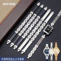 ♀❧☂ WatchBands สายนาฬิกาสแตนเลสสำหรับ Amani Ar7330 Ar7426 Ar7329 สร้อยข้อมือหนังนูนหญิงสายนาฬิกา