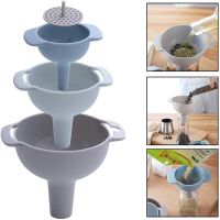 Limited Time Discounts Household Filter Multi-Ftion Funnel Set Oil Hopper Filter Oil Can Sub-Packaging Plastic Funnel Kitchen Accessories