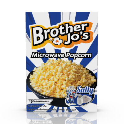 ป๊อปคอร์น ไมโครเวฟ รสเค็ม ตรา บราเธอร์โจ : Microwave Popcorn Salty (Brother Jos)