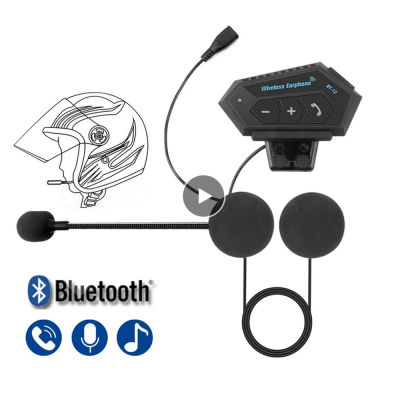 ZP Bt12 Motorcycle Helmet Headset Wireless Bluetooth-compatible Handsfree Headphones Stereo Music Speaker