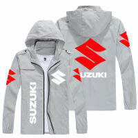 ใหม่ Mens Casual Thin Jacket Coat โลโก้รถ3D การพิมพ์ซิป Hooded Sportswear