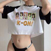 K-On MODE Korea ที่สวยงามเสื้อเอวลอยหญิงฮาราจูกุ Yk2เสื้อคลุมครอปยุค2000