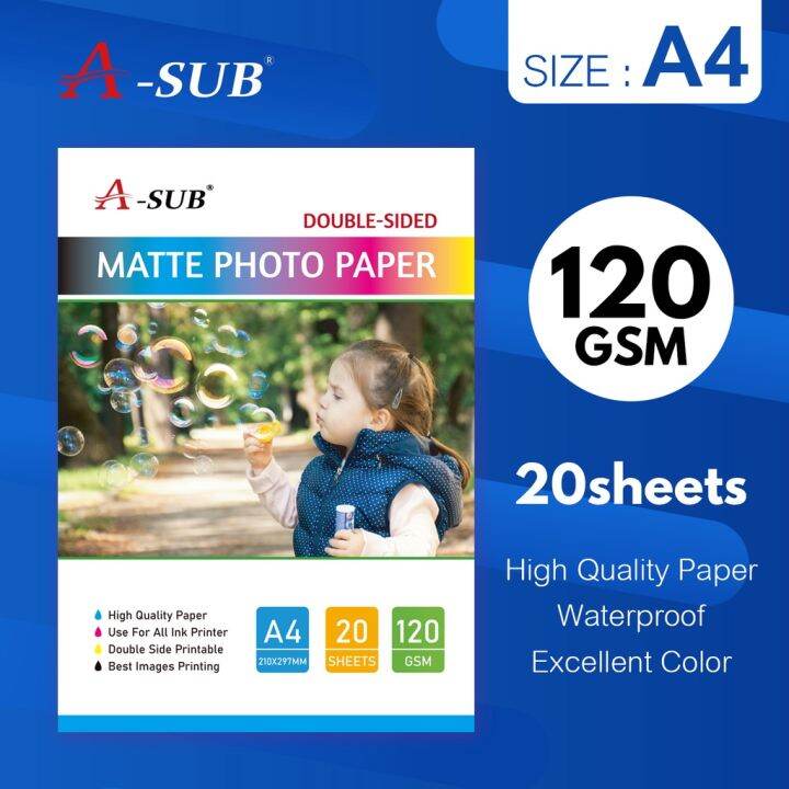 A4 Double Side Matte Photo Paper 120gsm 20Sheets Lazada PH