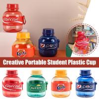 Portable Mini Plastic Water Cup Sealed Creative Portable Cup Ins Style Beauty Small Cute Plastic Cup Student High S2E4