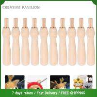 CREATIVE PAVILION 10pcs เครื่องมือผ้าสักหลาด ที่จับเข็มเจาะ เครื่องมือตะขอเกี่ยว เย็บปักผ้าสักหลาด ที่จับไม้จับ คุณภาพที่ดี การเปลี่ยนไม้ ที่จับ felting ไม้ รู้สึกเหมือนอยู่