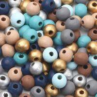 【YF】✹  100-200pcs 6/8/10mm Color Beads Lead-free Wood Pearls Loose Jewelry Making Diy Necklace