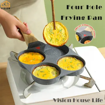  Egg Frying Pan Non Stick - 4 Hole Fried Egg Pans Divided Egg  Cooker Frying Pan - Multifunction Fried Egg Burger Pan for  Breakfast,Pancake,Poached Egg : Home & Kitchen