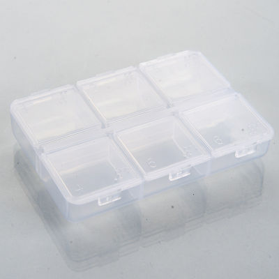 6 Holder Case Medicine Organizer Container Chest Box Storage Plastic Grid Mini