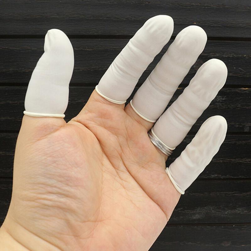30PCS Disposable Latex Rubber Finger Cots Sets Fingertips Protector Gloves 