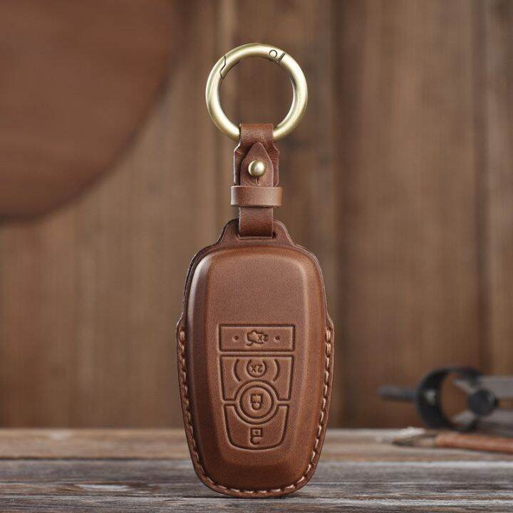 car-key-case-cover-leather-4-button-for-ford-fusion-mustang-explorer-f150-f250-f350-ecosport-edge-ranger-active-shell