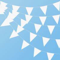 【YF】 40 Meters 131 Feet Fabric Bunting Flags Pennant Decorations Garlands for Wedding Indoor Outdoor