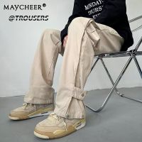 MAYCHEER  กางเกงสเวตเตอร์ผู้ชายกางเกงหลวมๆฤดูร้อนแฟชั่นสไตล์วัยรุ่นอินเทรนด์ใหม่