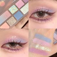 ▪▦ 8 Colors Eyeshadow Palette Pearly Matte Purple Color Eyeshadow Portable Shiny Long Lasting Natural Eyeshadow Eye Makeup Cosmetic