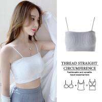 Tube Top Beauty ดีไซน์ท่อแขนกุดกลับชุดชั้นในเซ็กซี่สไตล์เกาหลี สำหรับผู้หญิงในฤดูร้อน Croptop A3D1