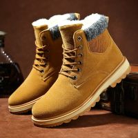 New Men Snow Boots Warm Fur Winter Shoes Men Winter Martin Boots Footwear Men Plus Size Ankle Boots Men Sneakers A869