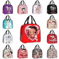 ✵♝ Love Boop Bettys Insulated Lunch Bag For Camping Travel Waterproof Thermal Cooler Lunch Box For Women School Food Storage Bag