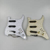 HR-Guitar Pickups Tri-Sonics Strat Loaded Pickguard Golden / Chrome White Pearl / Light yellow pearl For STGuitar