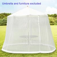 Mesh Zipper Closure Anti Insect Mosquito Net Garden Sun Protection Patio Umbrella Cover