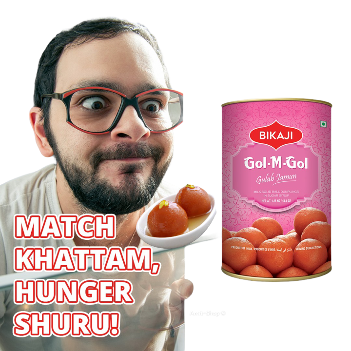 gulab-jamun-tin-1kg-bikaji-กูลาบจามุน