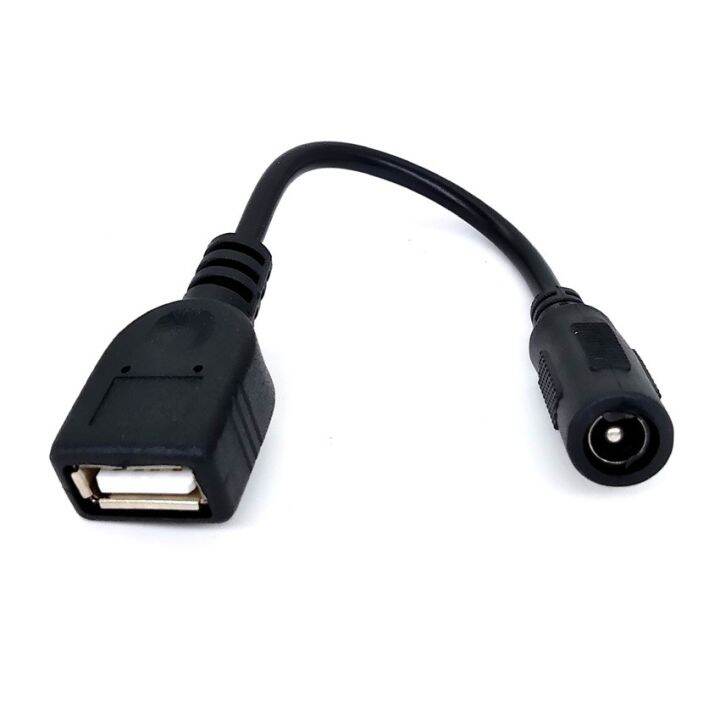 PATIKIL 6x USB Adapterkabel - DC 5.5x2.1mm Auf 4.8x1.7mm, 0.6Ft (18cm), Schwarz, Für Lampen, Lüfter, Lautsprecher