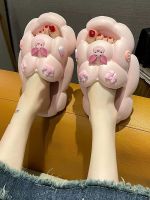 Yuhuashi Cartoon Piggy Slippers Womens Outerwear Thick-Soled Anti-Slip Indoor Household Sandals