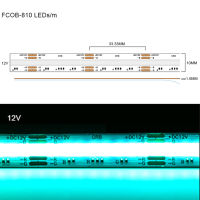 FCOB RGB LED Light Strip DC12V 810 DC24V 840 LEDs Flexible FOB COB 10mm 4pin Wire Led Lights High Density RA90 Linear Dimmable