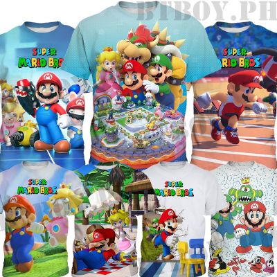 Mario Bros T-Shirt For Kids Fashion Print Game Shirt