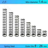 5Pcs 1.4 mm Compression Springs Pressure Spring Wire Dia 1.4 mm Outer Dia 8 9 10 11 12 13 14 15 16 18 - 26mm Length 10 - 100 mm Electrical Connectors