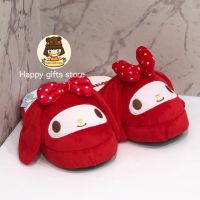 (My Melody) รองเท้า สลิปเปอร์ / ใส่ในบ้าน พื้นหนา ลาย เมโลดี้ ( สีแดง)