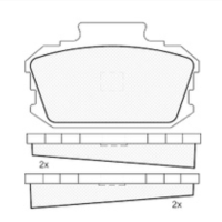 ผ้าดิสเบรคหน้า NISSAN SUNNY B310 120Y 140Y 1977-1980 150Y 1980- NTN