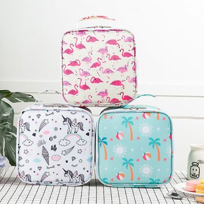 ✾✱ Oxford Cloth Dinosaur Cartoon Children Lunch Box Bag Student Printing Portable Lunch Bag Lunch Bag Insulated Bags for Picnic