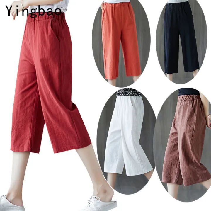 womens knee length shorts elasticated waist