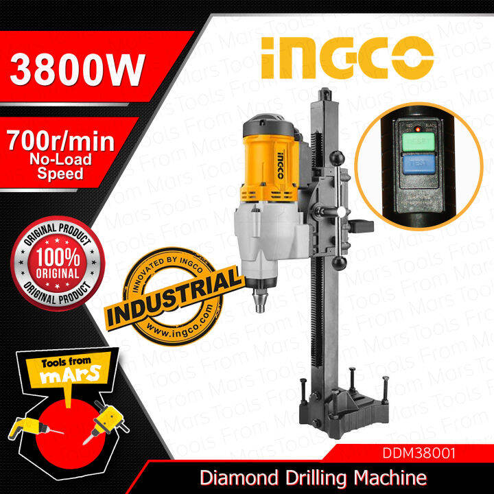 INGCO DDM38001 Vertical Diamond Drill Coring Machine with Stand 3800W ...