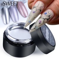 【YP】 6ml Metallic Painting Gel Nails Sliver Gold Mirror Effect UV Glaze