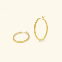 Shependence ต่างหูห่วงคลาสสิควงรี (Classic Oval Hoop Earrings)