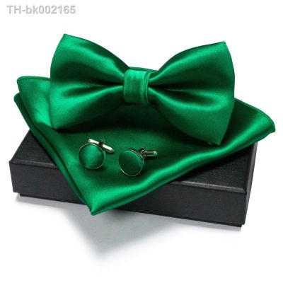 ♨ EASTEPIC Mens Bow Tie Sets Including Cufflinks and Handkerchieves Bow Ties with Adjustable Straps for Formal Occasions