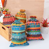 Ethnic style linen bag jewelry bag jewelry bag small cloth bag bead bracelet packaging