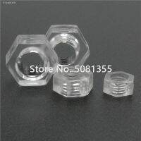 ✌▤ 50pcs M2.5 M3 M4 M5 M6 M8 transparent Hexagon acrylic PC Nut / plastic polycarbonate hex nuts for Lighting lamp installation