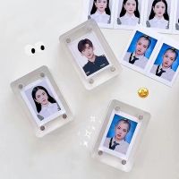 QEANG กรอบรูปอะคริลิคใสสุดสร้างสรรค์ของขวัญป้ายราคาชั้นวาง ID Photo Holder Kpop Idol กรอบรูปแบบตั้งกระเป๋าเก็บบัตร