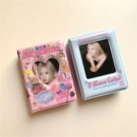 40 Pockets Pink Blue Photo Album 3 Inch INS Album Photocard Holder Square Hollow Idol Cards Holder Collect Book  Photo Albums
